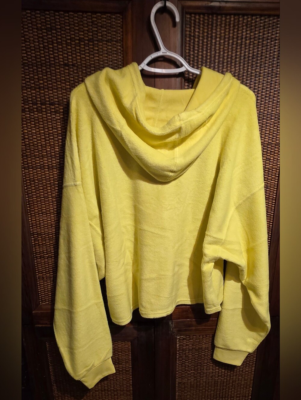 Double Zero Womens Hoodie S/M/L Overzied Lime Yellow Hooded Sweater New In Poly - Picture 2 of 7